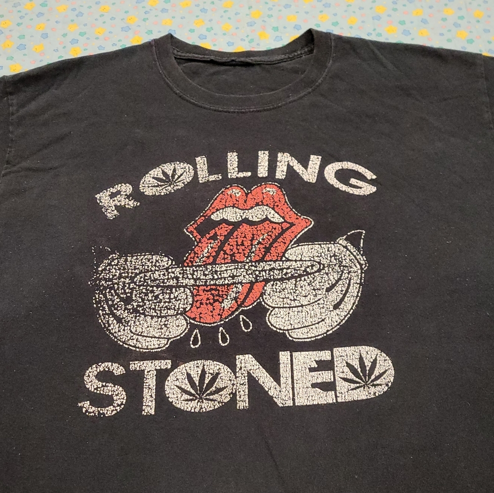 👅 The Rolling Stones 🎶 🎸 Shirt XL Vintage 🍃 Rolling Stoned 💎 🔥 Rare ✨️